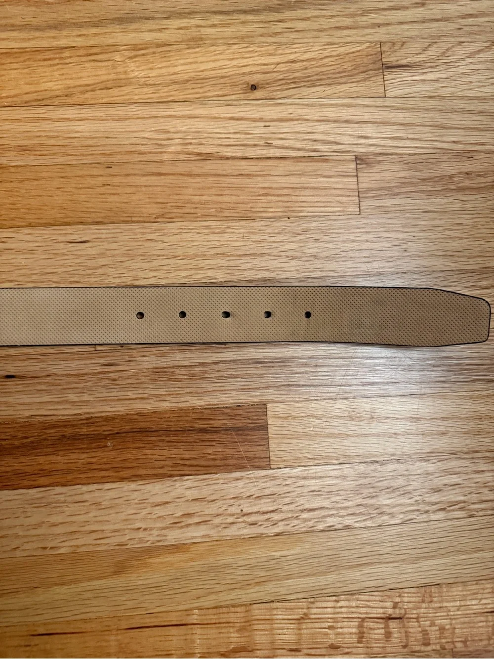Cole Haan Black Leather Belt with Tan Interior - Size 34